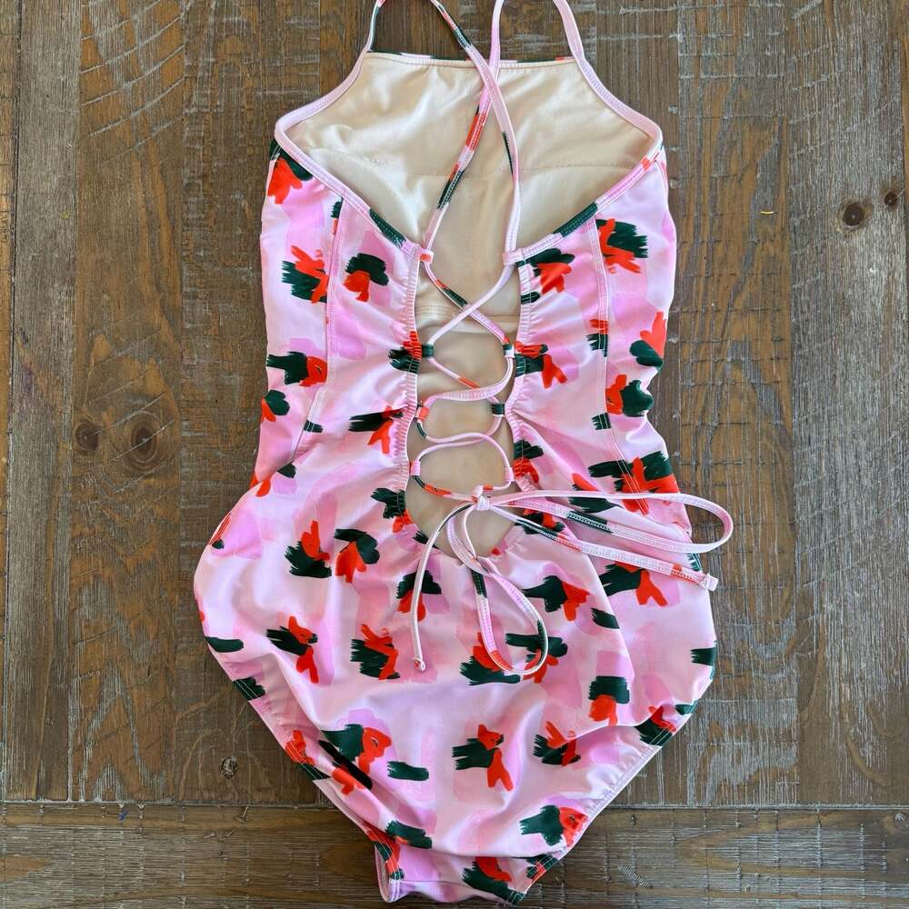 Albion Fit The Wave One Piece Swimsuit in Clementine, Size L - Picture 3 of 5